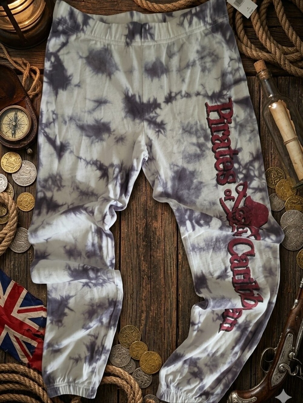 NWT Disney Pirates of the Caribbean Tie Dye Lounge Sweatpants XS